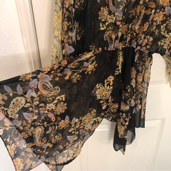 Free People Dream State Tunic Kimono Black Night Intimately small boho top - Picture 14 of 14